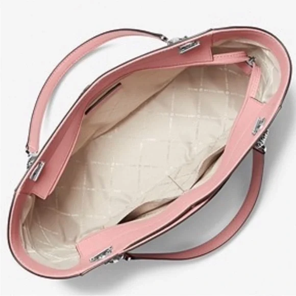 Michael Kors Saffiano Leather LX Tote Jet Set Series NWT Primrose Pink . - Picture 3 of 11